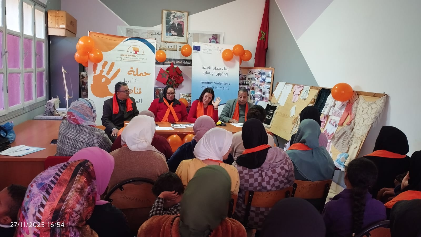IMG-20251127-WA0358 جمعية شروق لادماج النساء في وضعية صعبة بابن جرير تطلق مشاركتها في الايام الاممية الستة عشر لمناهضة العنف ضد النساء من جماعة صخور الرحامنة.