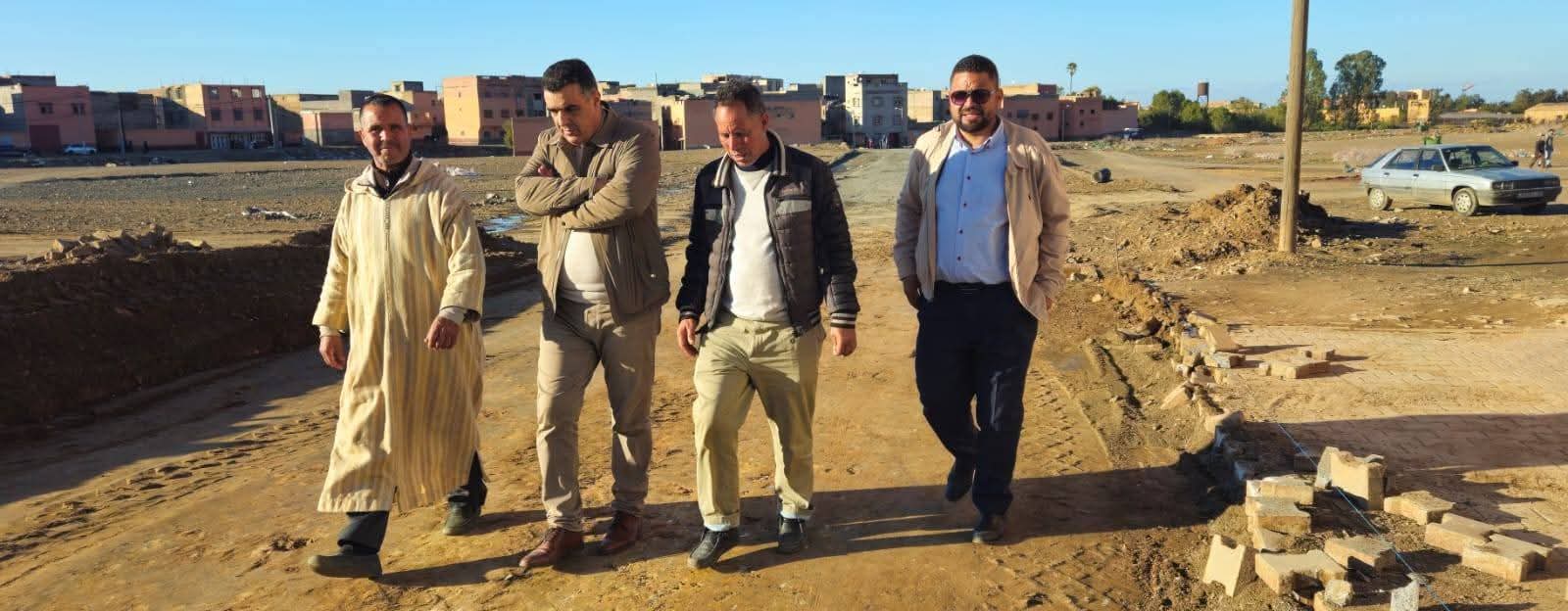 FB_IMG_1769549564204-1 الرحامنة...زيارة ميدانية لتتبع أشغال تهيئة الطريق الرابطة بين حي معطى الله وحي التجاني